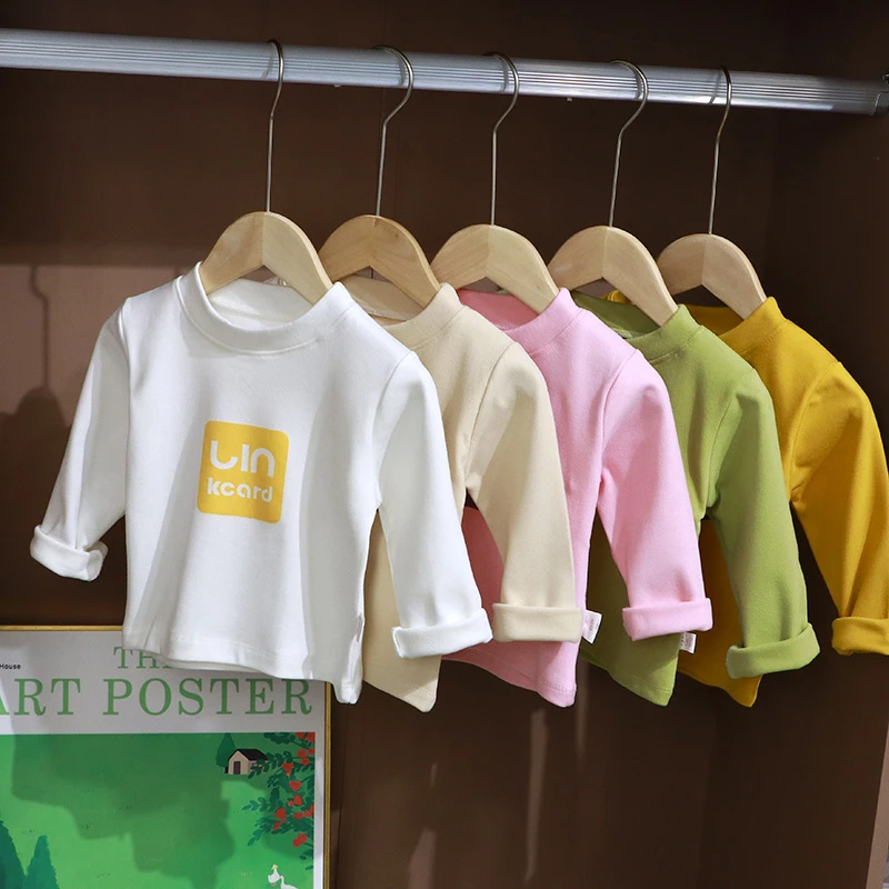 儿童长袖T恤德绒男童秋衣秋冬女童打底衫宝宝单上衣