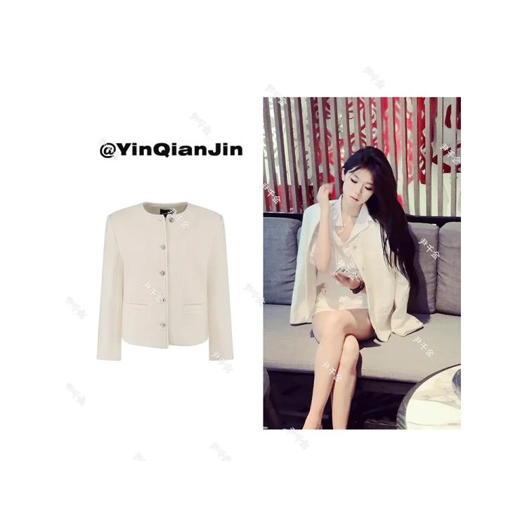 *尹千金* 【千金归来】yc设计！高级感羊毛混纺毛呢小香外套 W240369