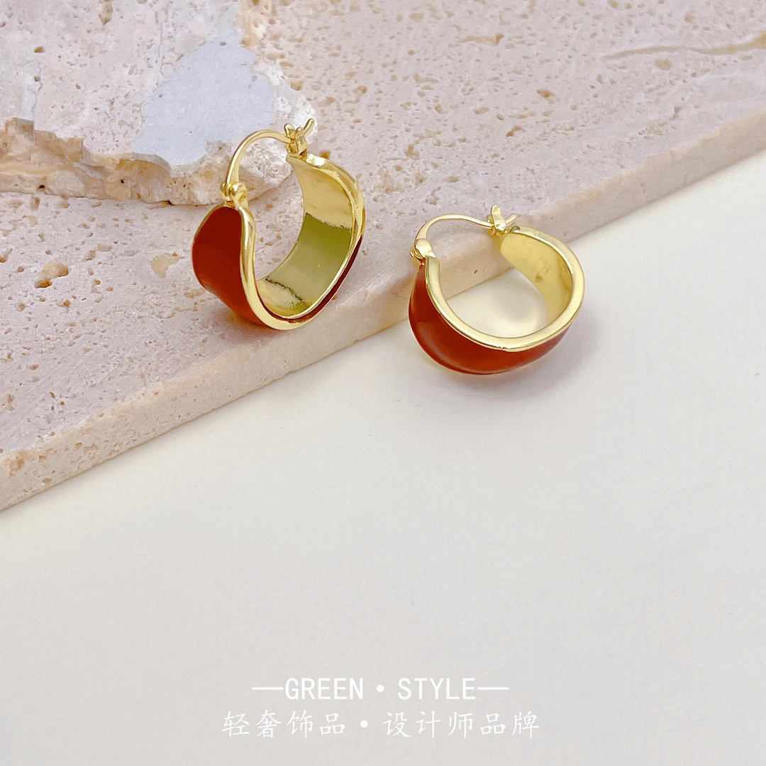 铜合金耳饰 【新款耳扣】2024秋冬个性时尚简约设计师轻奢气质-A51