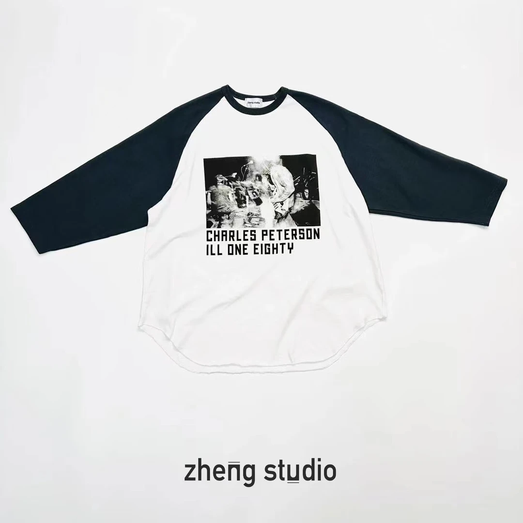 #9691 2D摇滚七分 拼接袖
