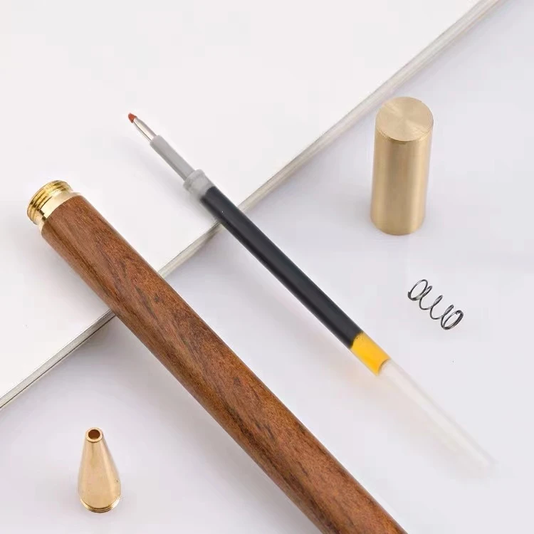 可替换笔芯实木签字笔