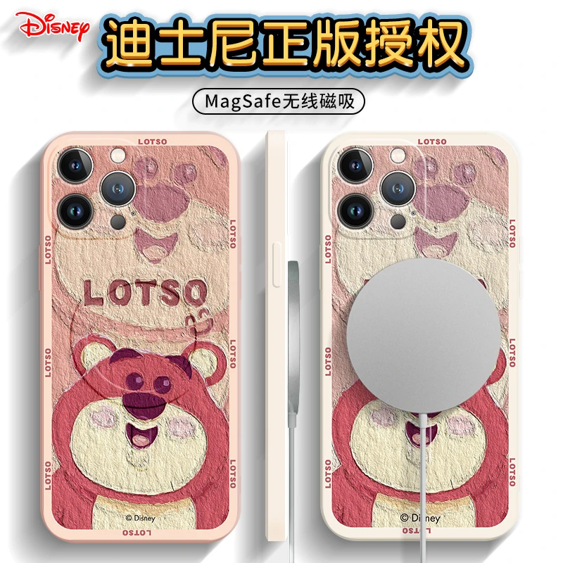 Disney/迪士尼适用于苹果手机壳magsafe磁吸无线充电卡通草莓熊女