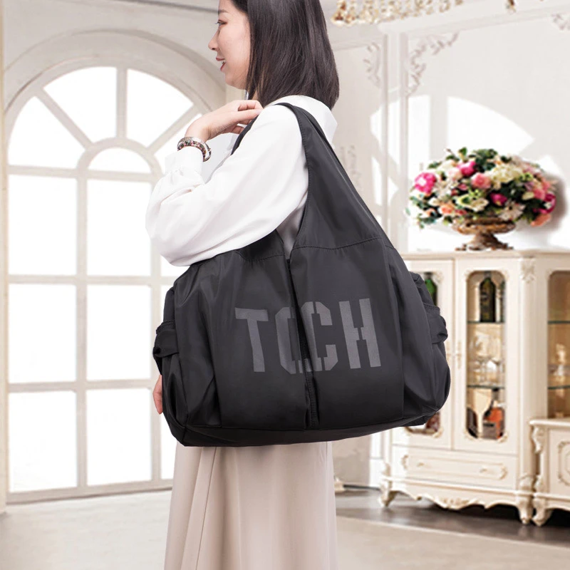 博卜BOBO新款舞蹈包包时尚百搭质感牛津尼龙大容量中年单肩手提女