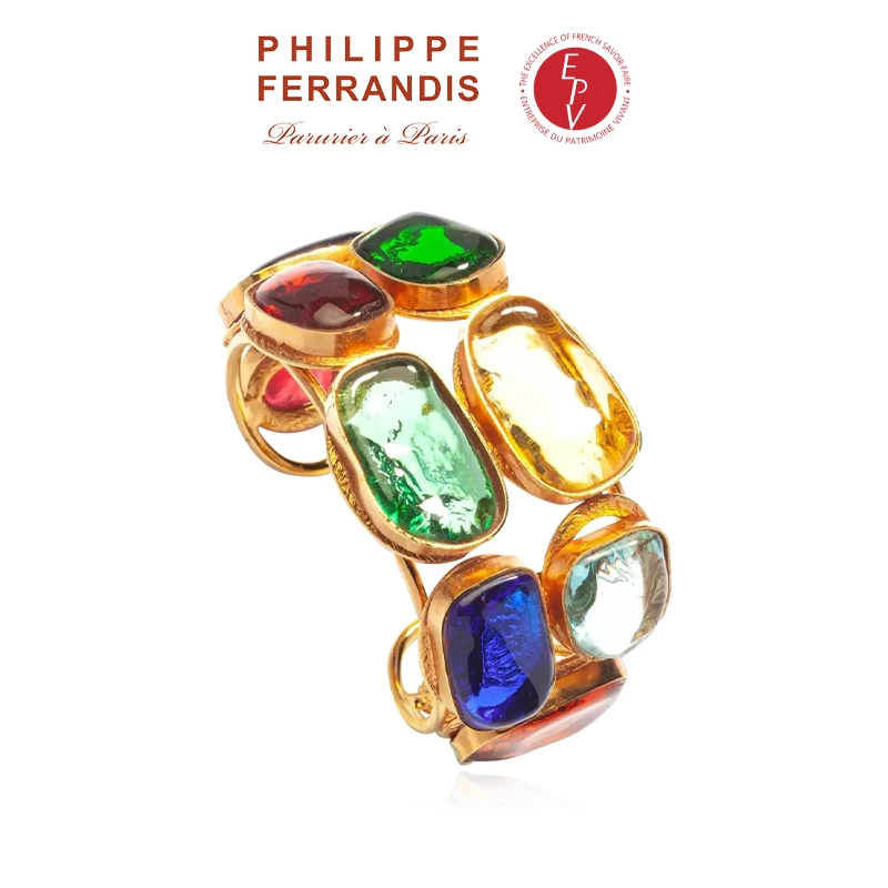 铜合金耳饰 AZLOOK 【法国进口】 PHILIPPE FERRANDIS琉璃天虹手镯