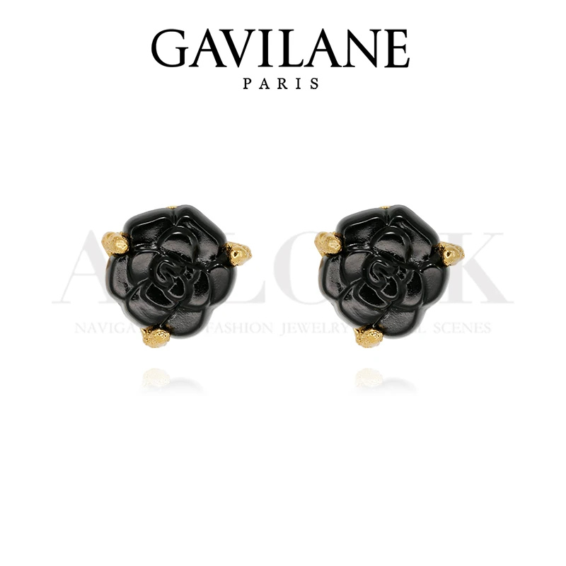 AZLOOK 耳环【法国进口】GAVILANE 光之山茶花耳环