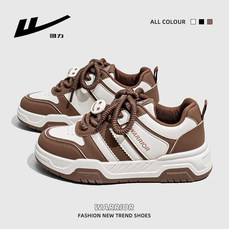 回力厚底女鞋2025春季新款小白鞋笑脸设计时尚百搭厚底增高板鞋子