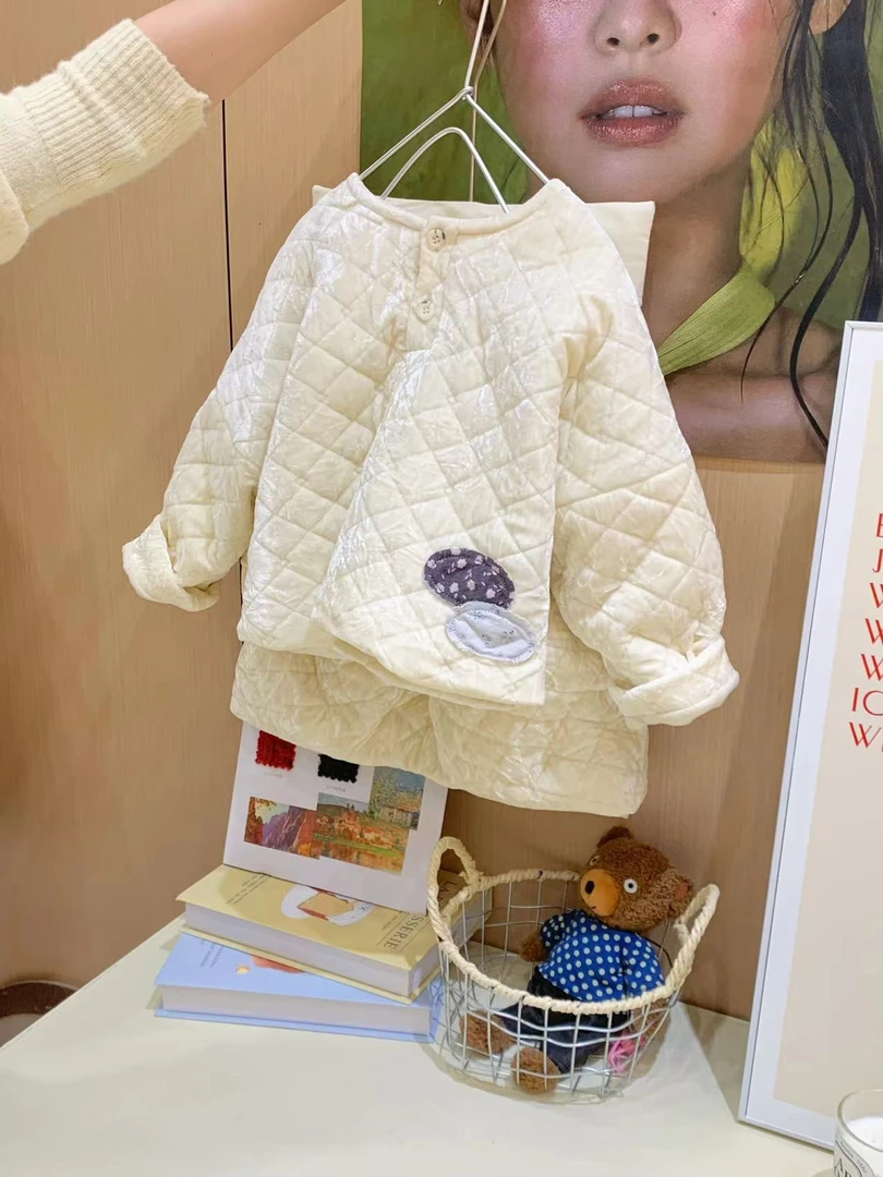 儿童棉服套装2024秋冬新款韩版童装女童洋气套装