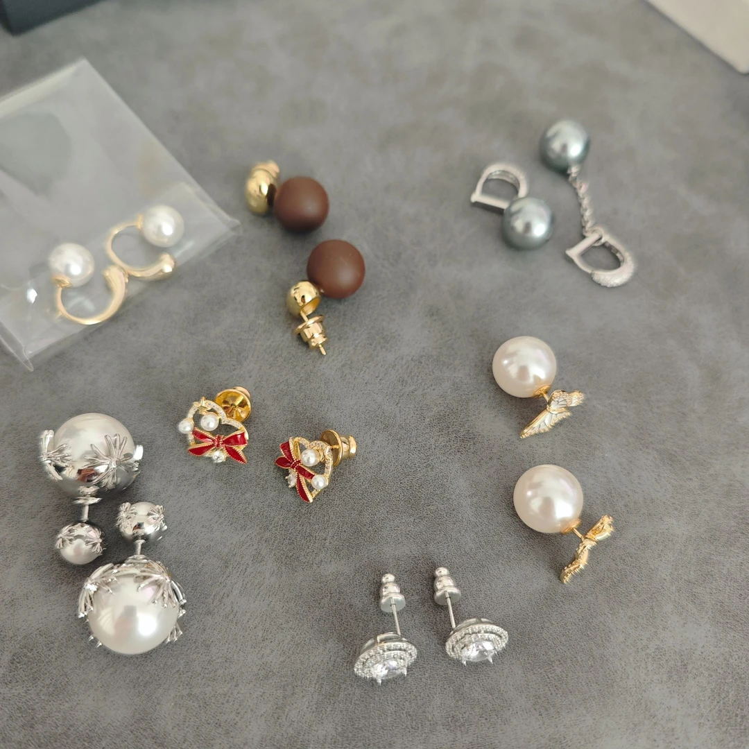 铜合金耳饰 耳饰女手工气质可爱百搭古法简约仙女复古法式仙女ins