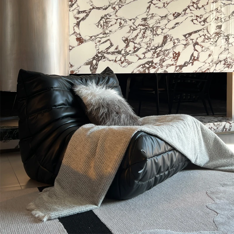 毛毛虫沙发单人休闲椅升级慵懒版定型棉舒适极简现代百搭单椅