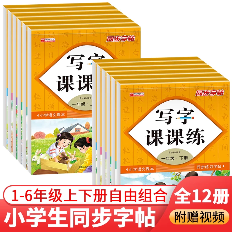 同步字帖语文练字帖小学1-6年级上下册写字课课练人教版每日一练