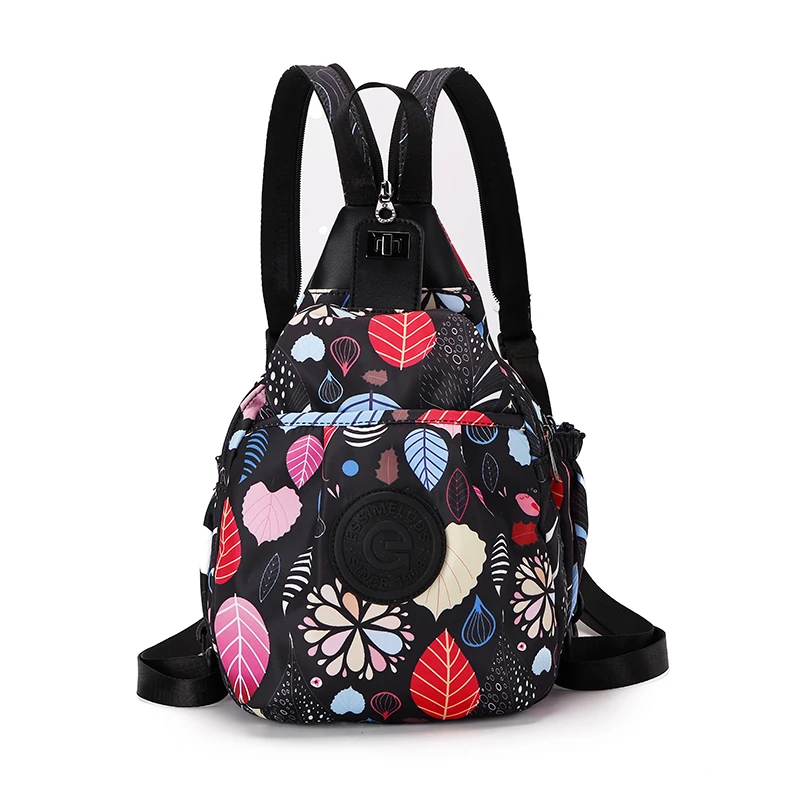 百搭潮流胸包单肩斜跨包多功能潮牌斜跨背包便捷新款双肩包2375