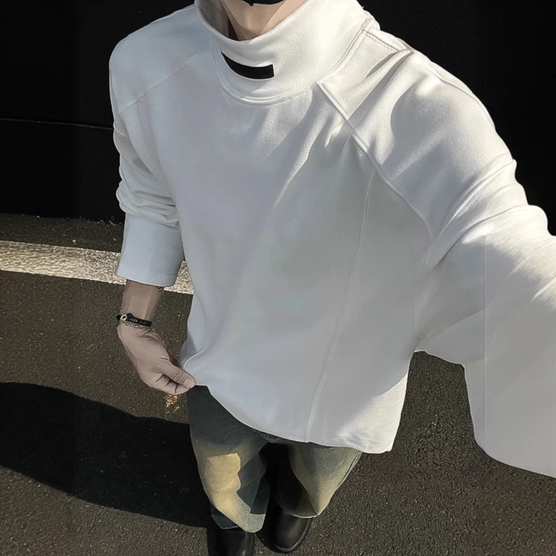 半高领双面德绒打底衫男女同款cleanfit小领口保暖内搭长袖T恤