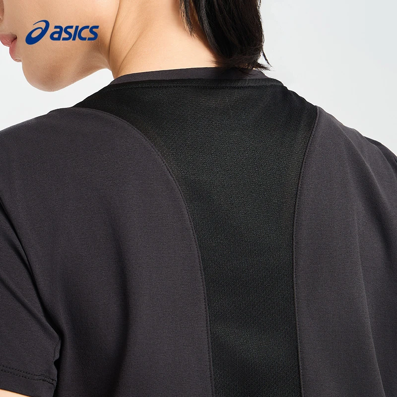 ASICS亚瑟士夏季新款运动T恤女子套头圆领吸湿快干跑步短袖T恤