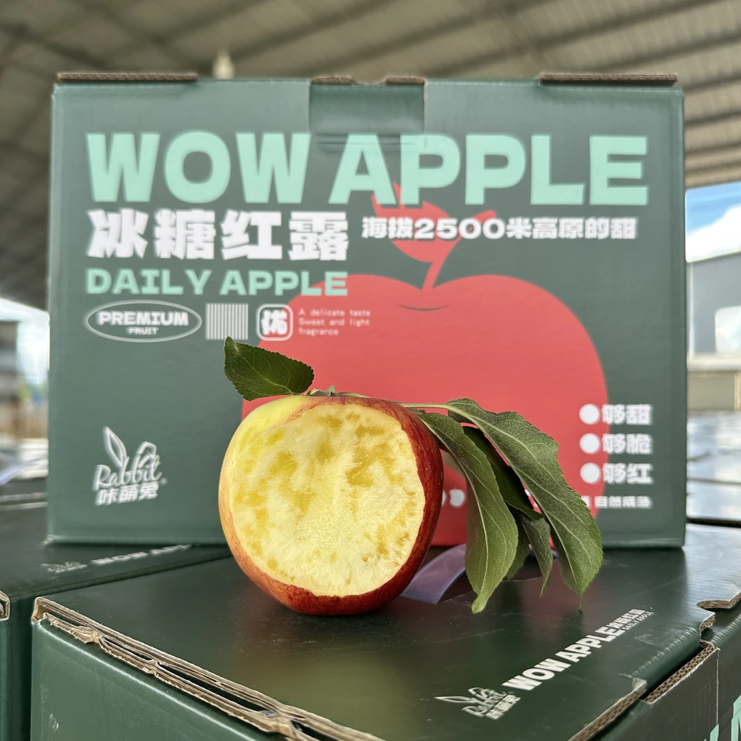 云南昭通红露苹果高原咔萌兔红露苹果纯甜无酸苹果冰糖心新鲜甜脆