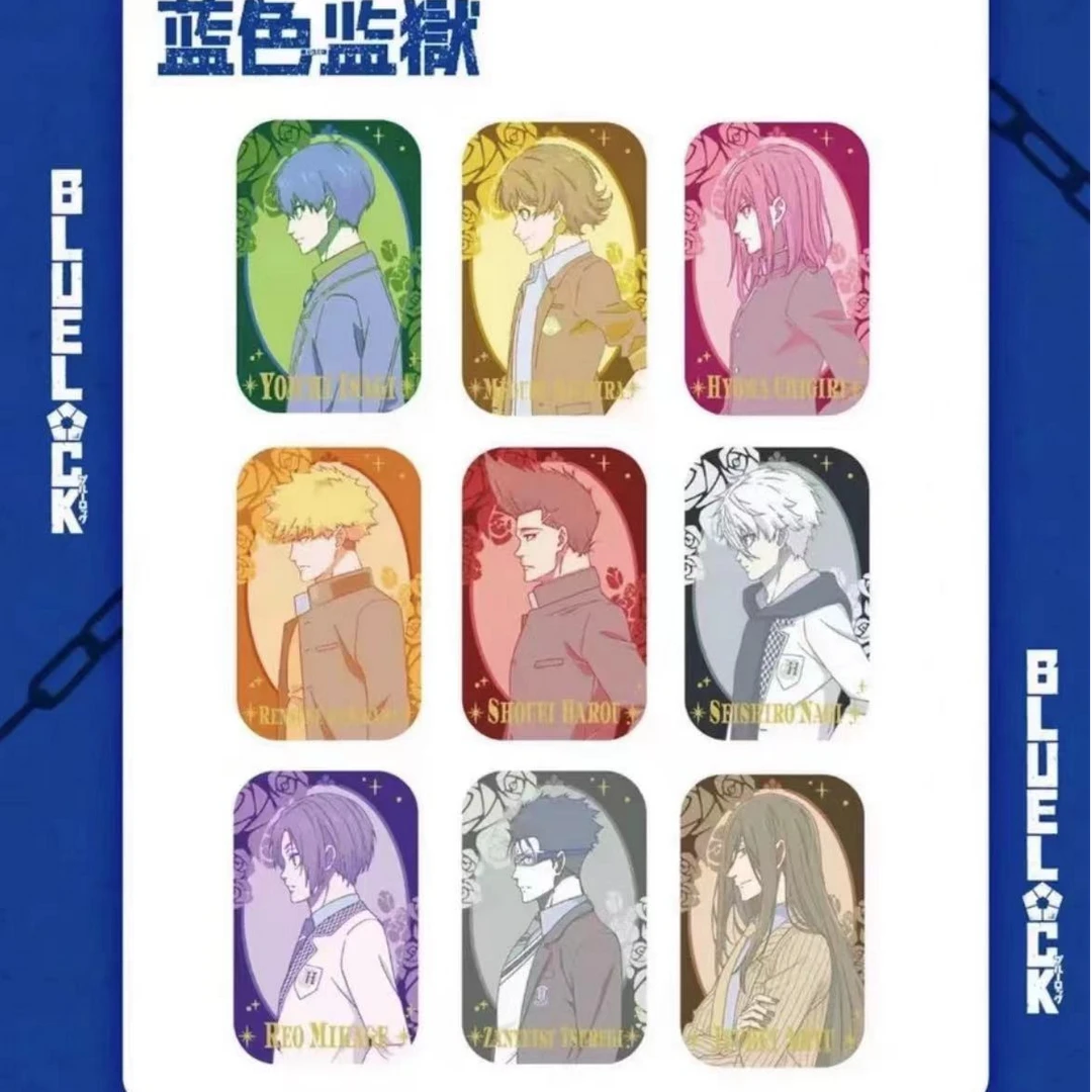【蓝锁】系列花影侧颜烫金马口铁徽章盲盒周边 拆包(盲盒-默认代拆)