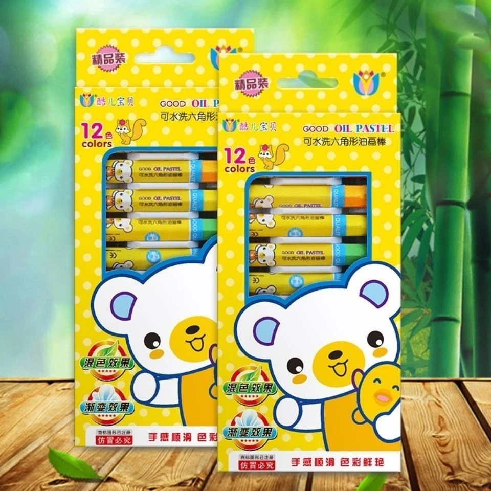 12色油画棒套装儿童绘画涂色蜡笔幼儿园涂鸦画笔学生美术用品
