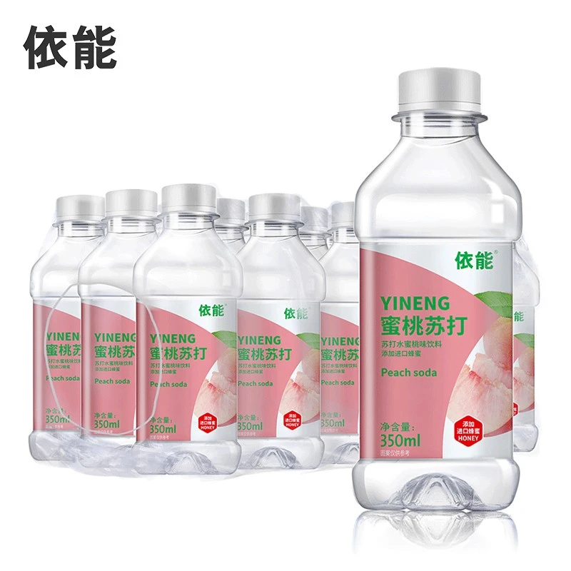 依能蜜桃苏打水饮料 添加进口蜂蜜 蜜柠味 果味饮料  350ml*12瓶
