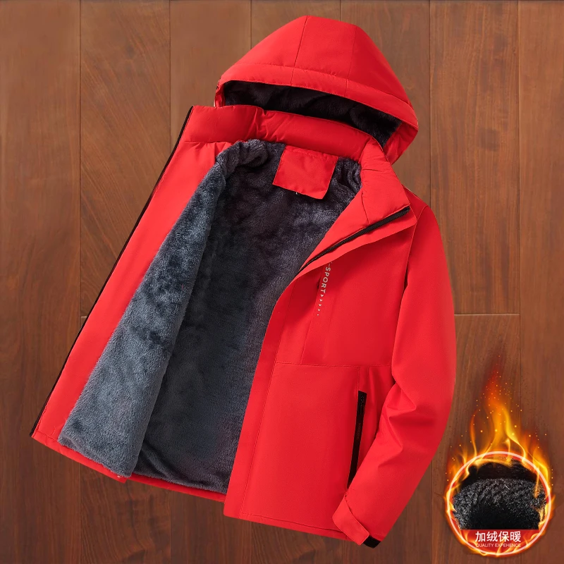 冬季冲锋衣男士加绒加厚棉衣户外防风保暖防寒服大码晋江棉服外套