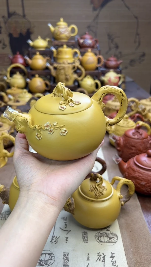 【闪购商品】紫砂素面紫砂梅花壶