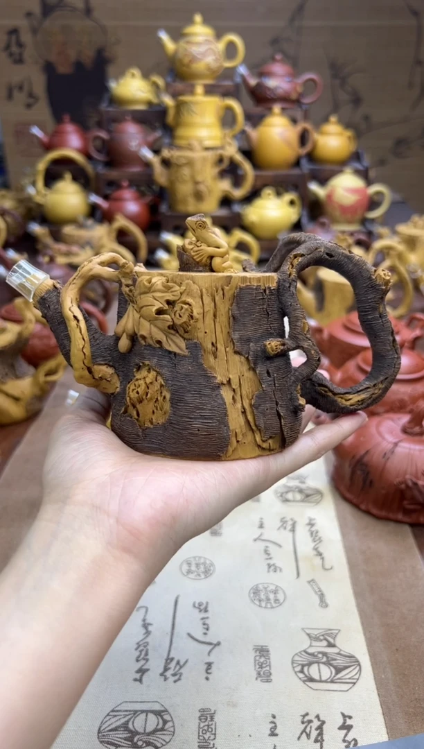 【闪购商品】紫砂仿木段泥紫砂枯木逢春