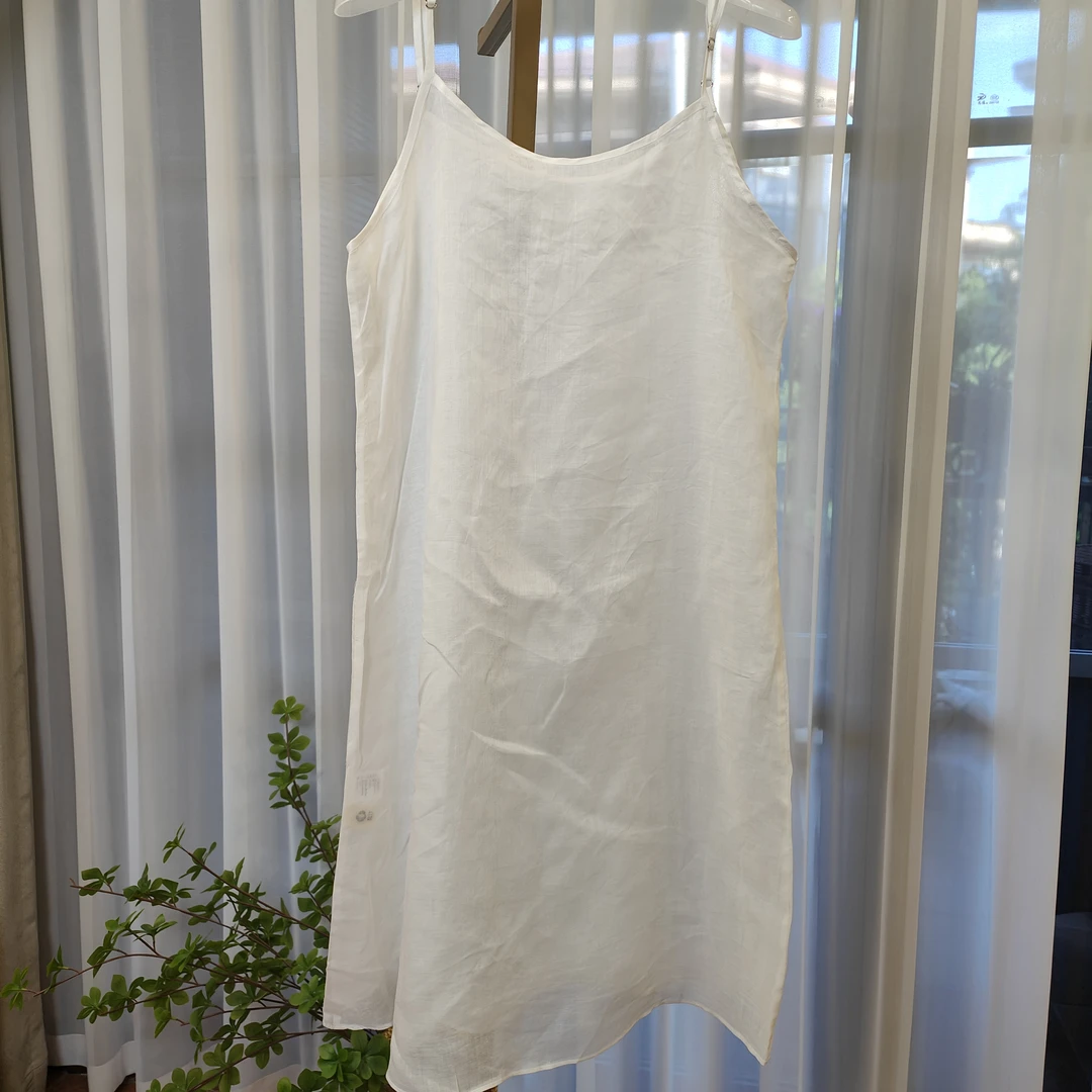 女式苎麻调节扣内搭吊带裙