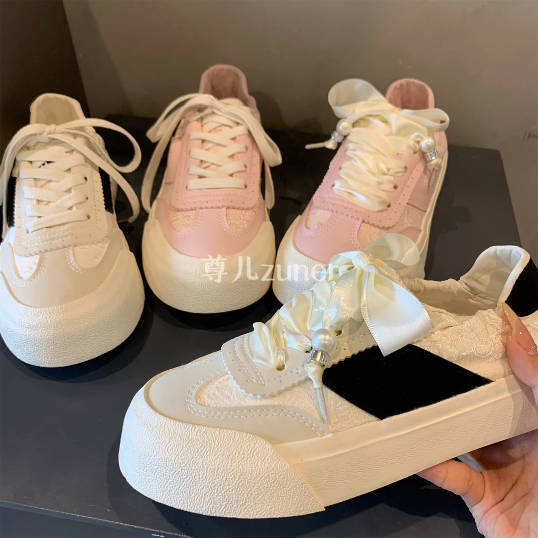 尊儿2024运动百搭夏季春季小众厚底ins低帮透气复古学生韩版女鞋