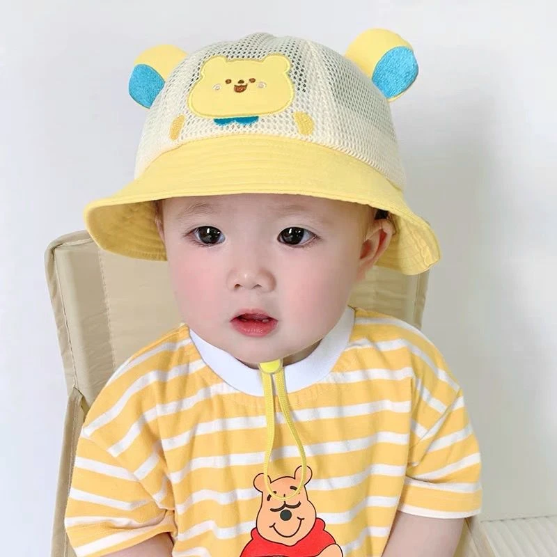 宝宝帽子夏季薄款防晒太阳帽男儿童遮阳渔夫帽女婴儿春夏款凉帽潮