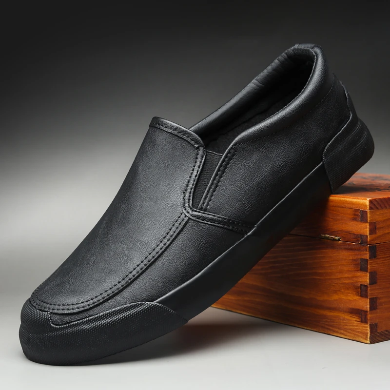 男鞋皮鞋春英伦潮鞋大码休闲皮鞋男士一脚蹬懒人板鞋乐福鞋男7869
