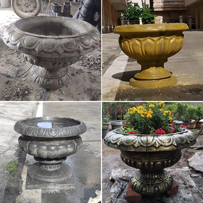 圆形水泥花盆模具自制花盒模型别墅装饰新农村建设园林绿化盆景