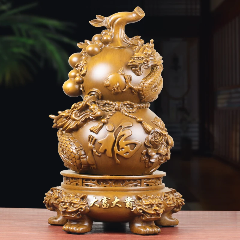 祥龙葫芦摆件客厅家居电视柜酒柜装饰品乔迁新家葫芦摆件招财风水