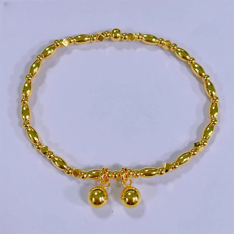 925银手链 【树子专享】925银光面橄榄间珠手链YSL448