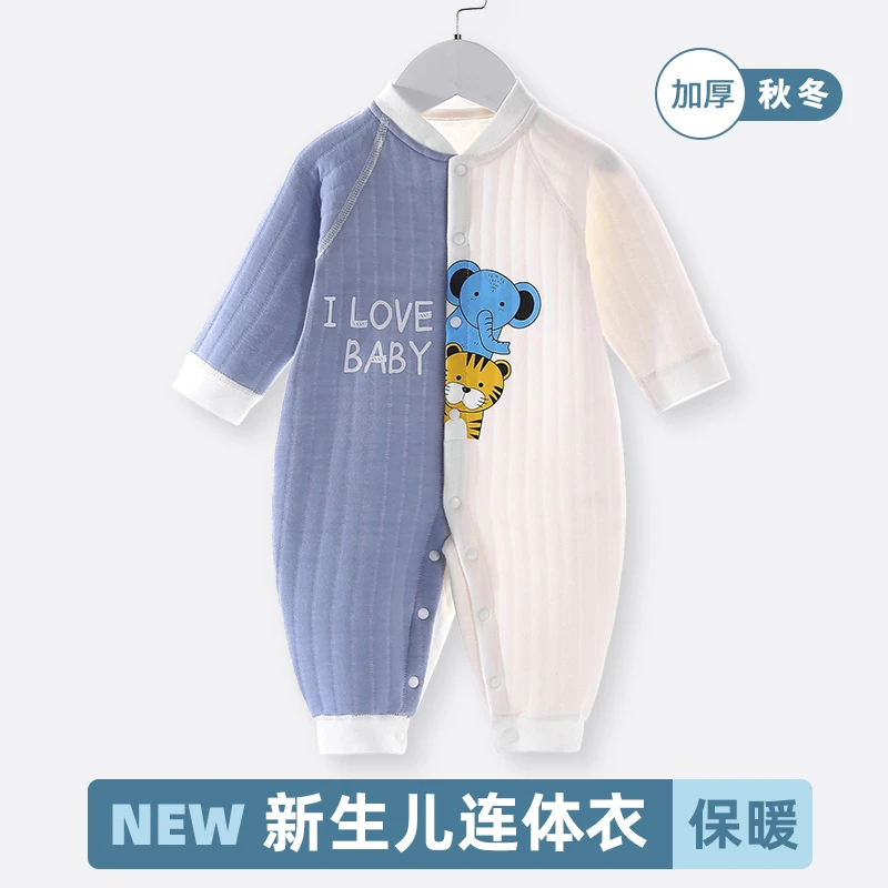 新生儿衣服婴儿秋冬连体衣宝宝哈衣空调服睡衣宝宝内衣