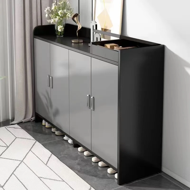 龙谋楼道鞋柜家用门口大容量进入户门玄关柜小户型收纳经松弛感架