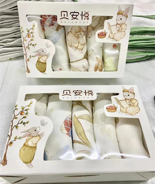【贝安悦竹棉方巾】28*28竹纤维童巾母婴A类吸水柔软韩版美拉德色系