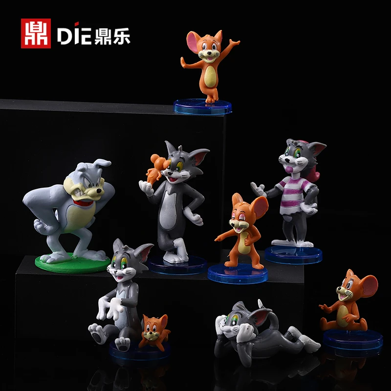 猫和老鼠人偶周边模型公仔汤姆猫盲盒模型杰瑞鼠玩具车载蛋糕摆件