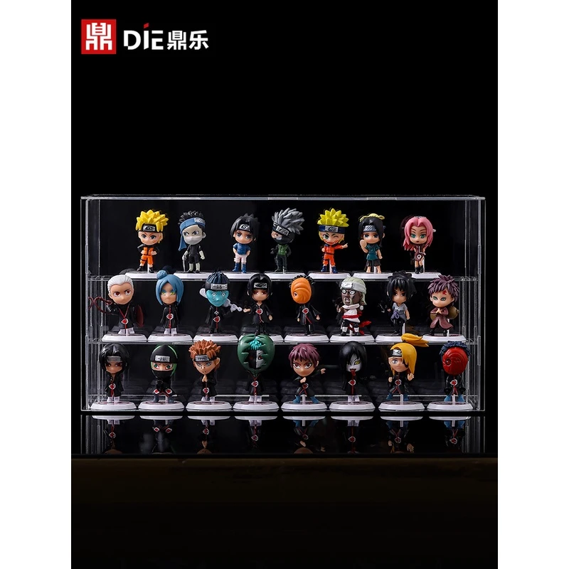 全套火影忍者盲盒佐助鼬我爱罗摆件公仔鸣人手办生日礼物展示盒