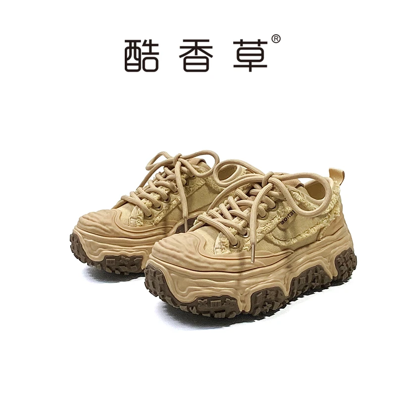 酷香草溶解老爹鞋女厚底显脚小2024新款夏季设计感小众运动鞋3621