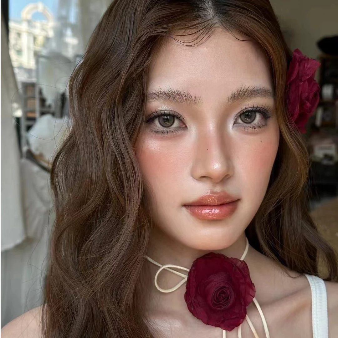 惠惠CHEN 脖花 对夹 花儿朵朵 时尚小众简约法式优雅气质百搭复古