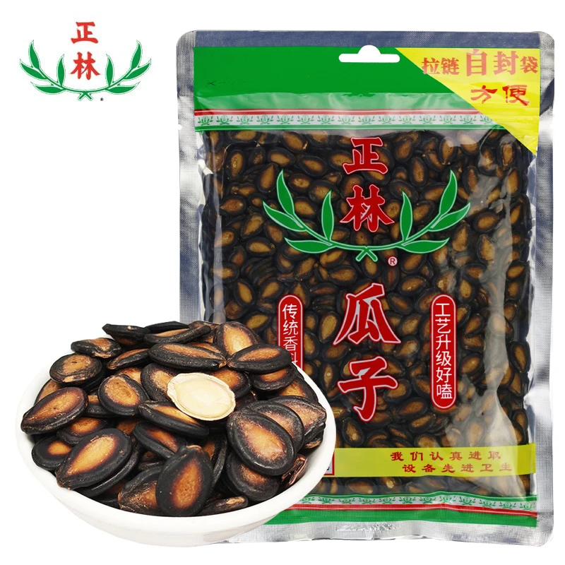 正林五香味甘草味西瓜子3A黑瓜子500g袋装西瓜子休闲零食官方旗舰