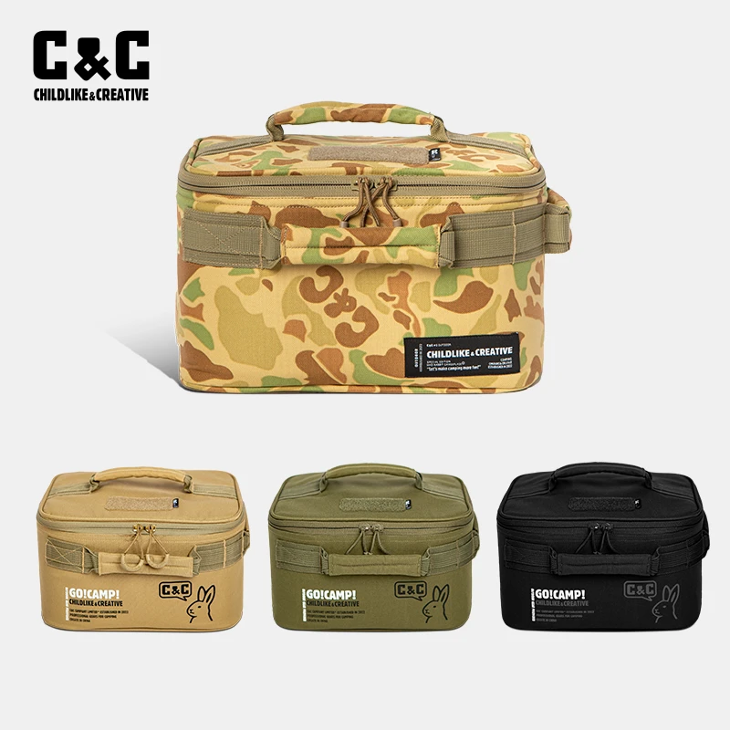 CC户外露营灯包咖啡壶套装炉头气罐防撞多功能收纳包