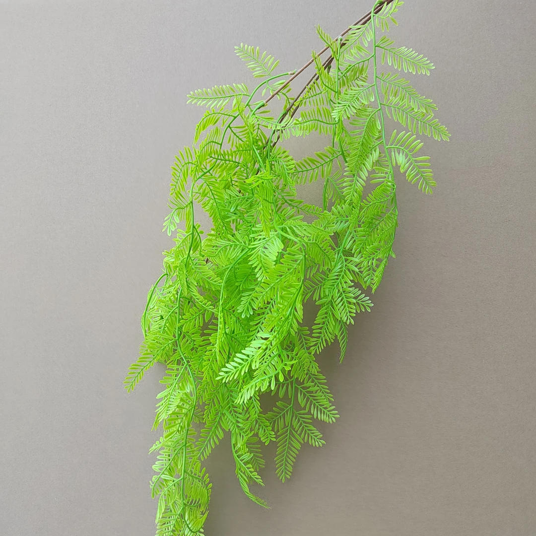 新款花材瀑布含羞草手工绿色红色婚庆家居拍摄背景下垂花艺婚礼堂