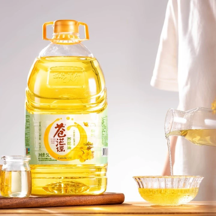 苍茫谣低芥酸菜籽油5L桶装物理压榨食用油国企出品