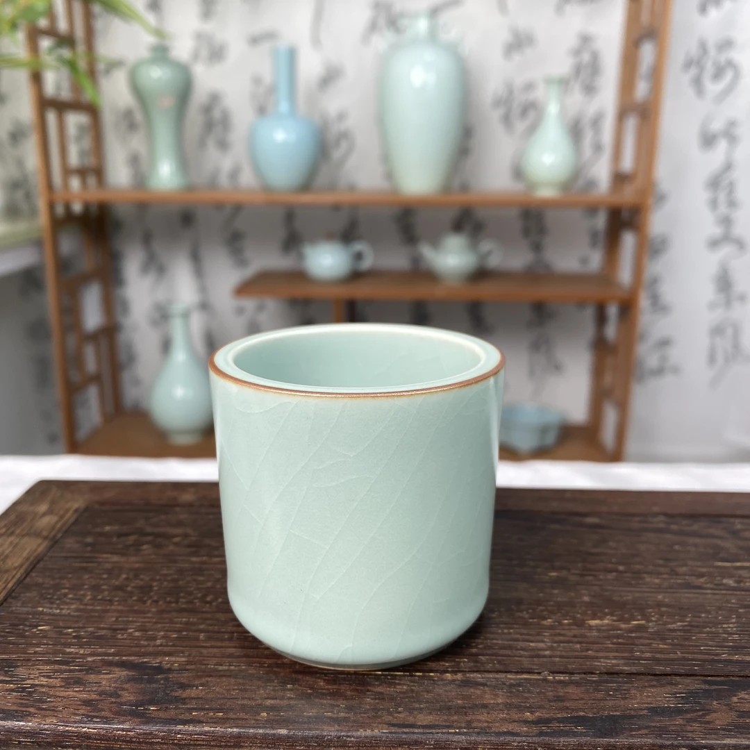 廷怀窑限量款汝瓷汝窑主人杯手工天青色汝窑品茗杯功夫茶具禅定杯