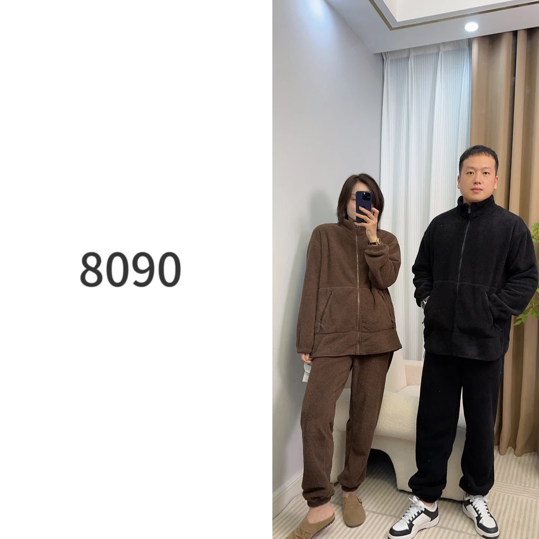 【宋晓暖】爱丽丝时尚男女同款套装秋冬韩系休闲加绒加厚NJ-23176