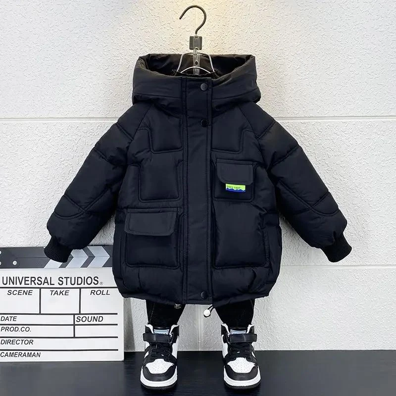 男童冬装服新款小儿童羽绒衣加厚冬季宝宝外套洋气袄潮