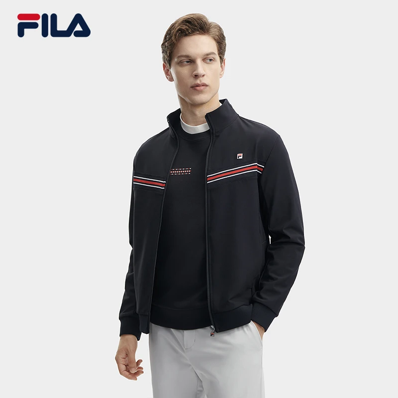 Fila/斐乐男装运动外套时尚休闲百搭高弹舒适针织上衣F11M341501F
