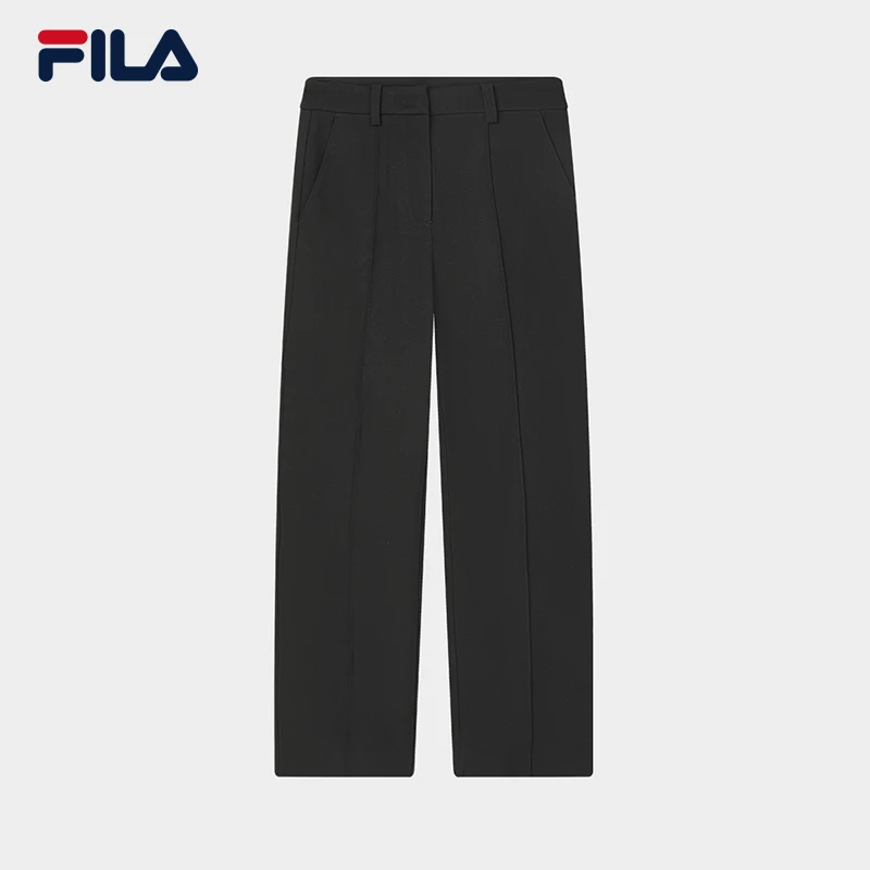 【新年穿搭】FILA斐乐针织长裤女子冬季新款休闲阔腿裤F11W344607F