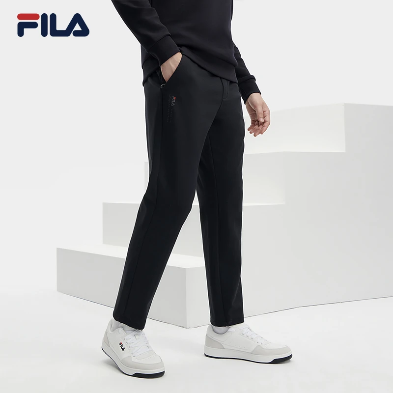 FILA斐乐运动裤男士春秋时尚商务休闲针织长裤F11M341603F