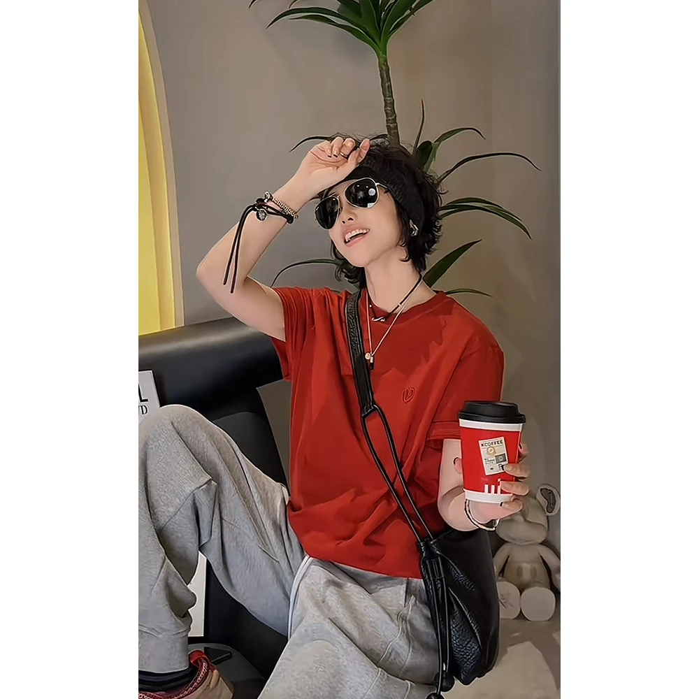 2024新款JVM定制22627时尚百搭刺绣爱心半袖T恤12/9