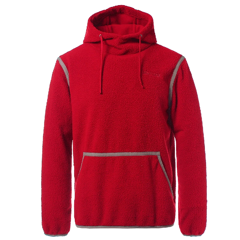 （特卖）鼠家运动户外休闲舒适时尚保暖羊羔绒套头加厚连帽抓绒衣